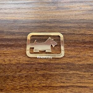 Vintage Lillian Vernon Scotty Dog Gold Tone Bookmark